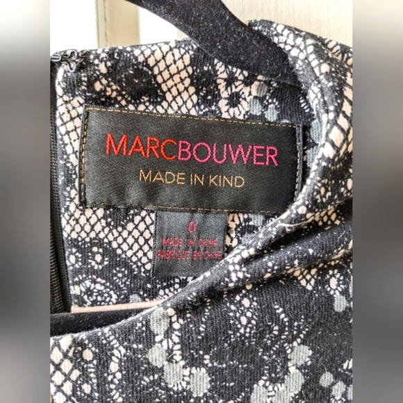 ANTHROPOLOGIE Marc Bower black lace pattern over blush size xs - Picture 2 of 6